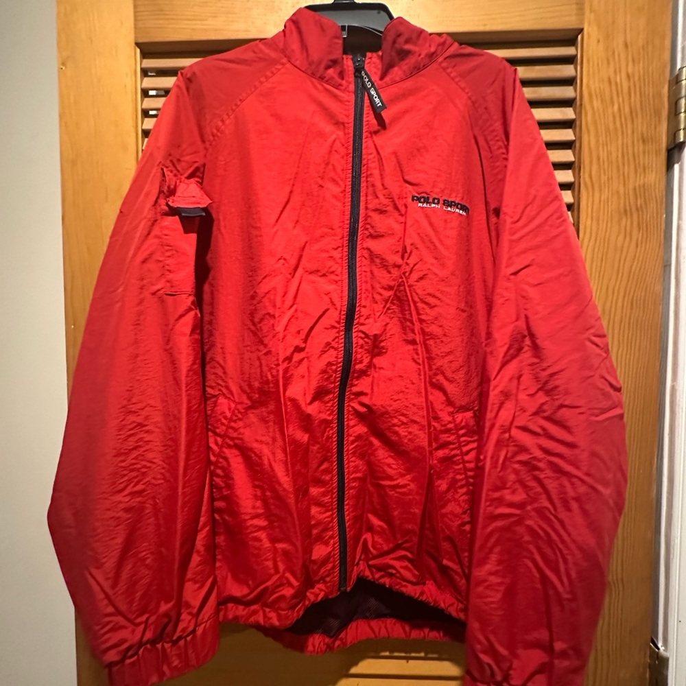 Vintage 90’s Polo Sport Ralph Lauren Logo Full Zip Windbreaker Jacket